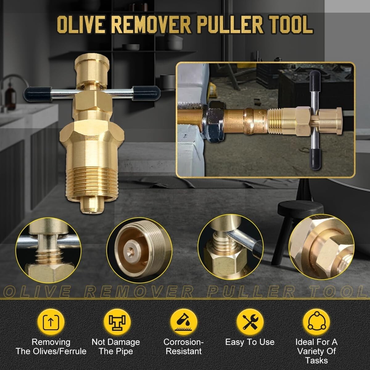 Corrosion-Resistant Olive Puller for Brass Pipes – Easy & Efficient Removal Tool