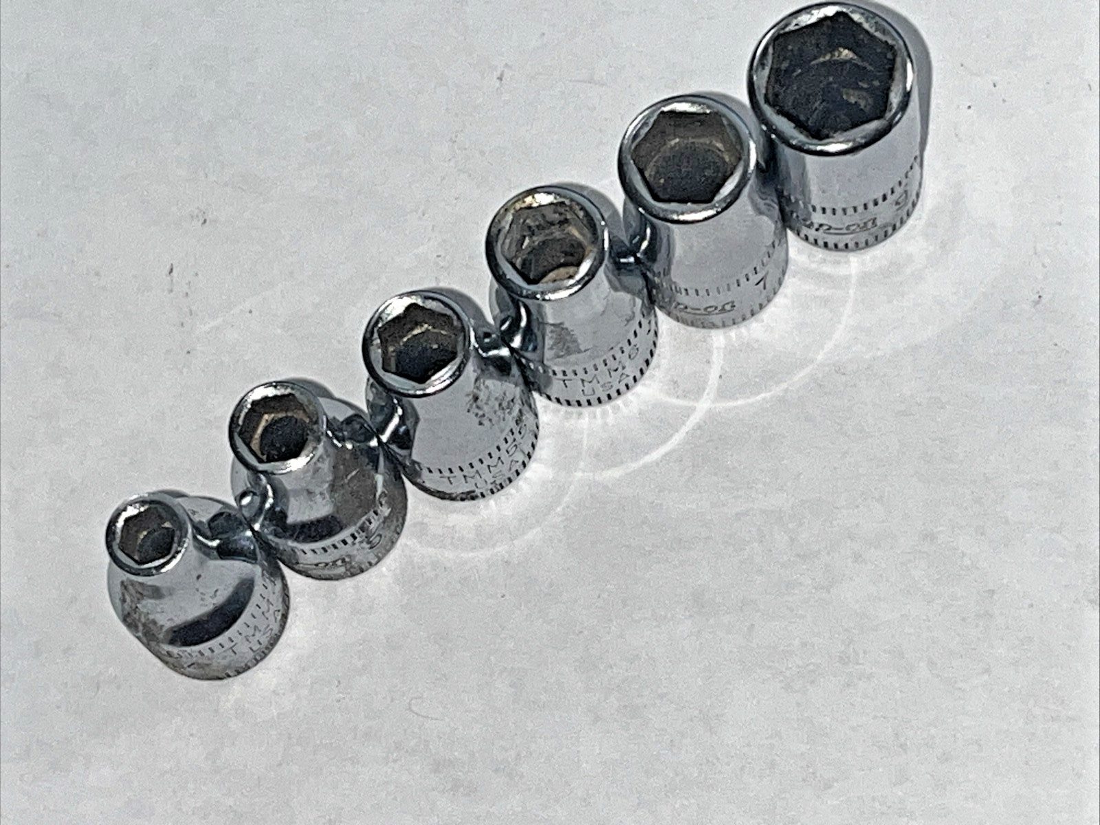 Snap-on TMM Socket Set 1/4 Drive Metric 9, 7, 6, 5.5, 5, 4mm 6Point