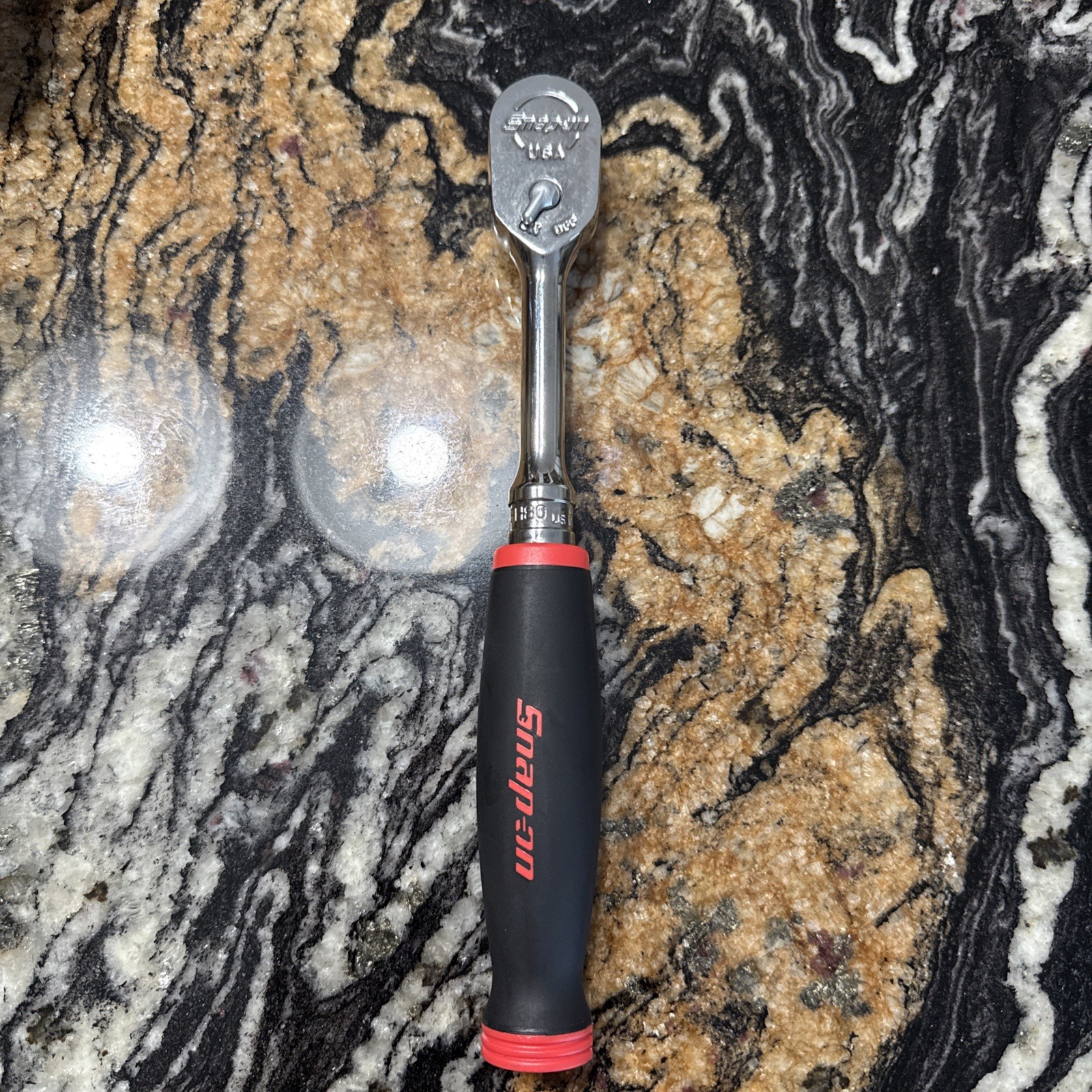 Snap- On Tools USA NEW Red 3/8” Drive Soft grip Fixed Head Ratchet FH80