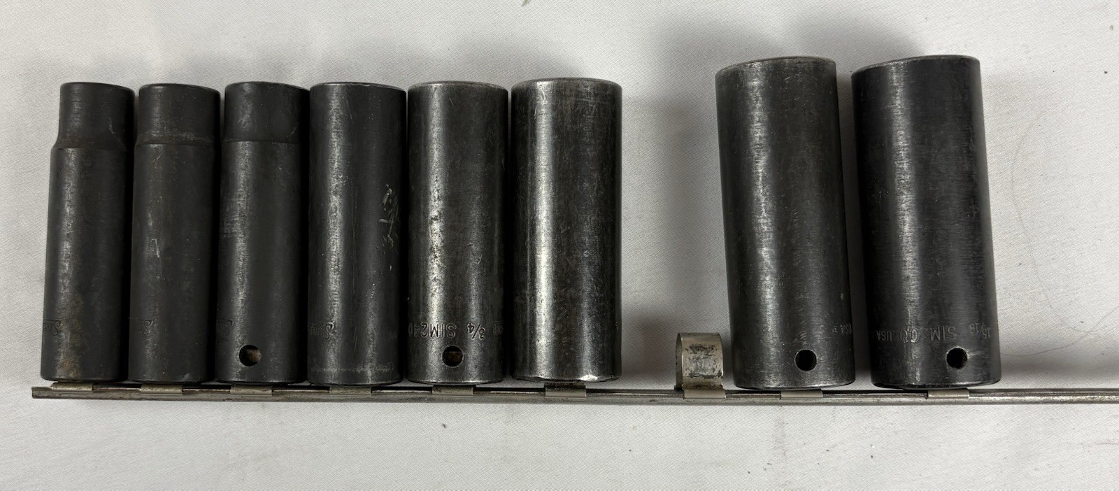 SNAP ON 1/2″ Drive Deep Impact Socket LOT Set 8 pc SIM 1/2″-15/16”SIM160-SIM300