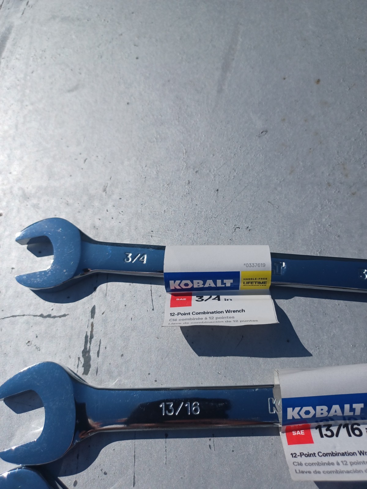 Kobalt SAE 9pc Wrench – 1-1/4, 1-3/16, 1-1/8, 1-1/16, 1, 15/16, 7/8, 11/16, 3/4