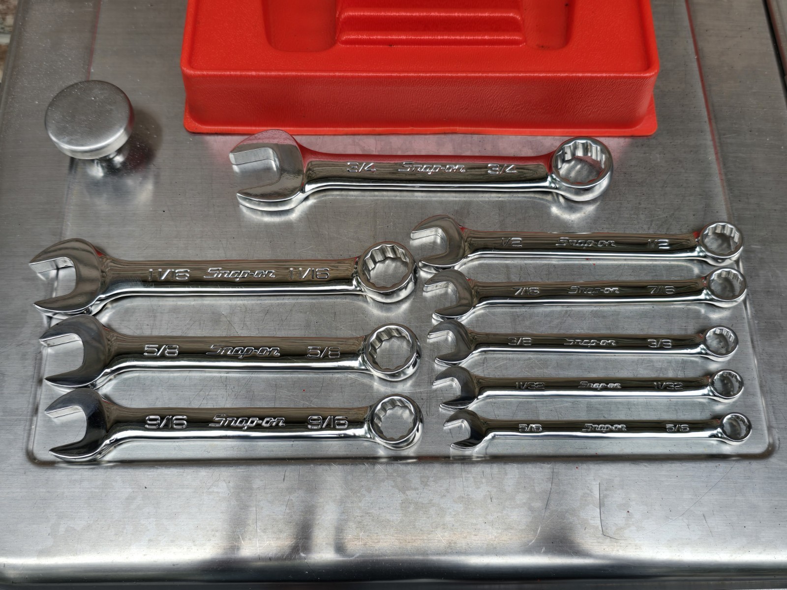 Snap On OEXS709B 9pc SAE Short Wrench Set, 5/16 – 3/4