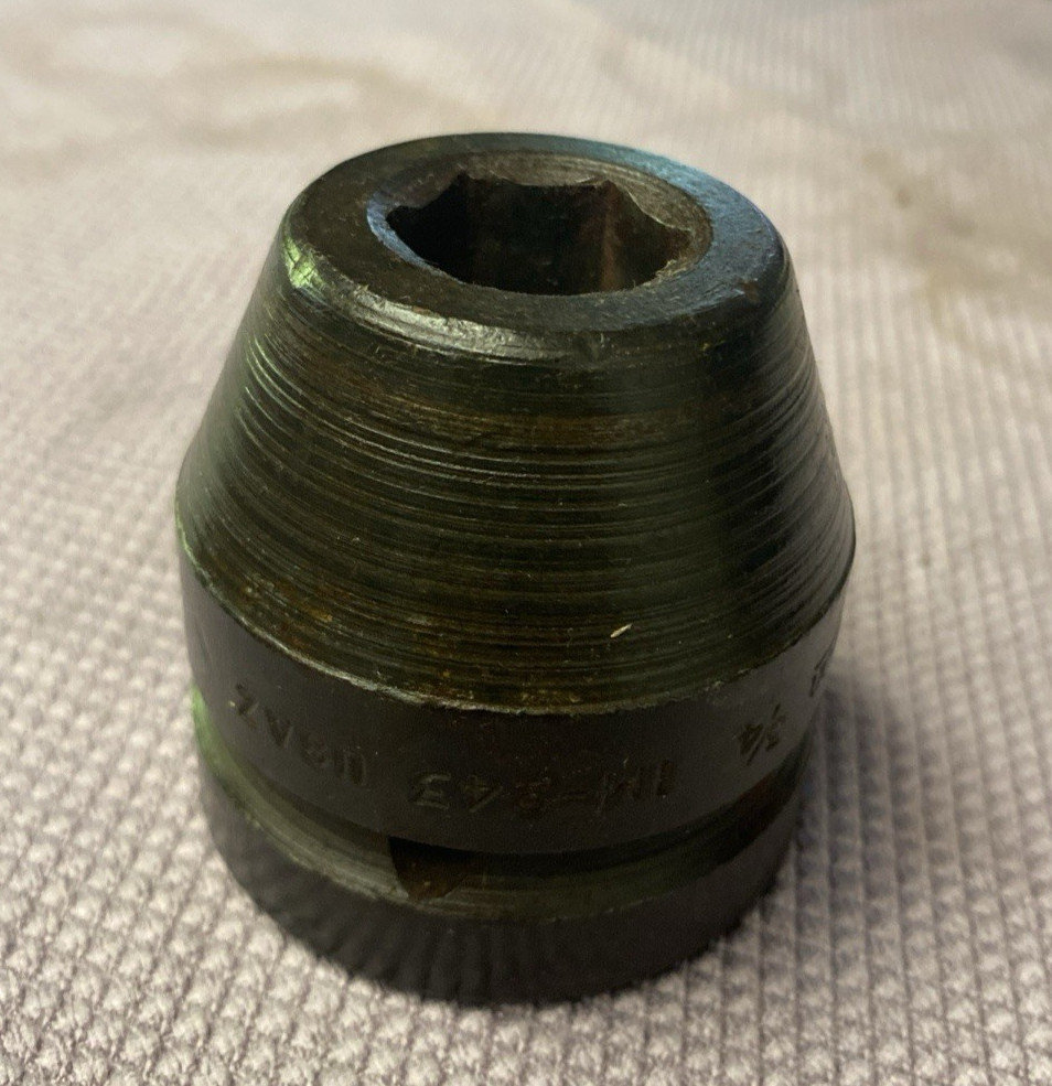 Snap-On 3/4″ impact deep socket 1″ drive IM-243 Black Oxide 6 PT USA
