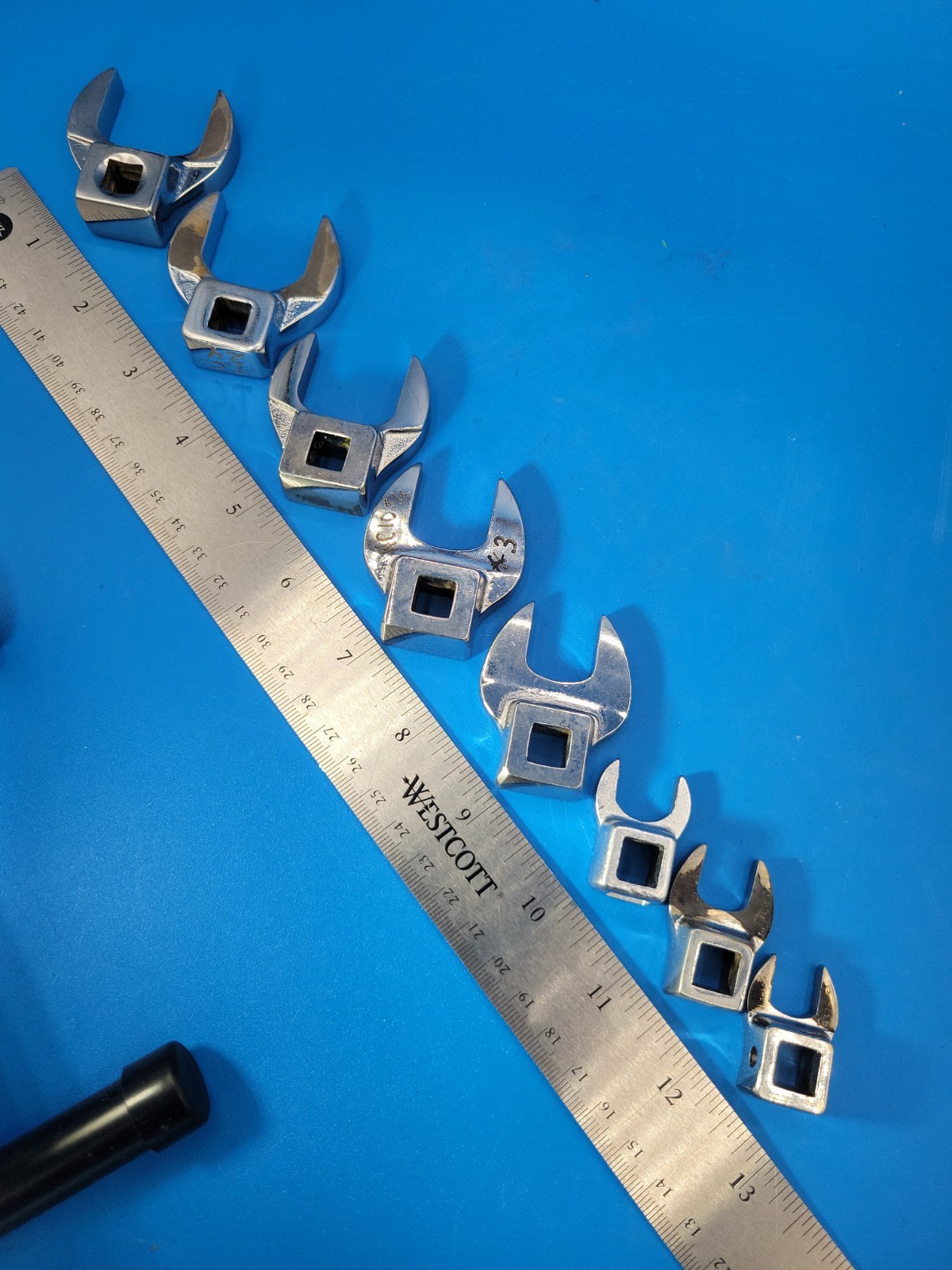 Snap-on Tools Crowfoot Wrench Set ⅜» Drive 7/16″ to 1-3/16″ 8 Pieces USA T-3-4