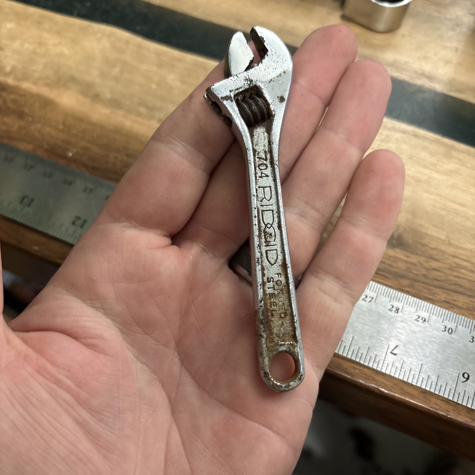 Ridgid 4″ Adjustable Wrench Model 704 Made in USA