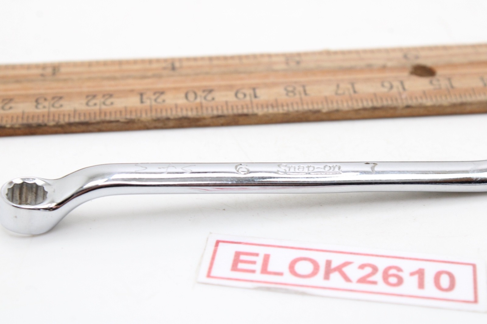 Snap On XSM67 6mm X 7mm 12 Point 4″ Long 10° Offset Double Box End Wrench USA