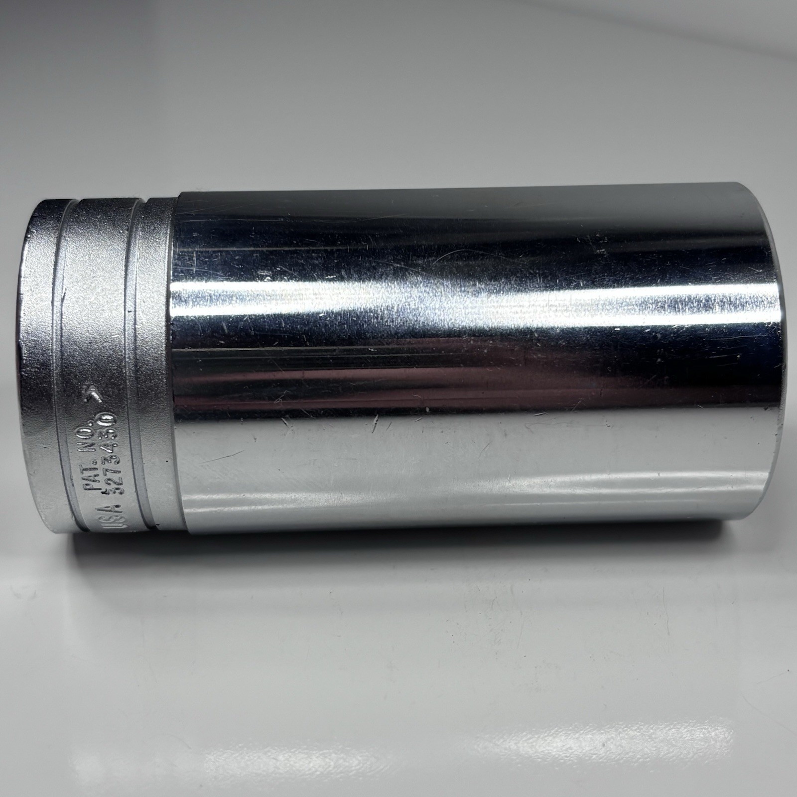 Snap On S381 1/2 Dr 12Pt SAE 1-3/16 Flank Dr Deep Chrome Socket USA VTG 1985 VGC