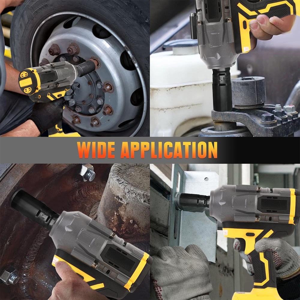 1600N.m 1/2″ M10-M24 For Dewalt XR DCB 18V 20V Battery Electric Impact Wrench
