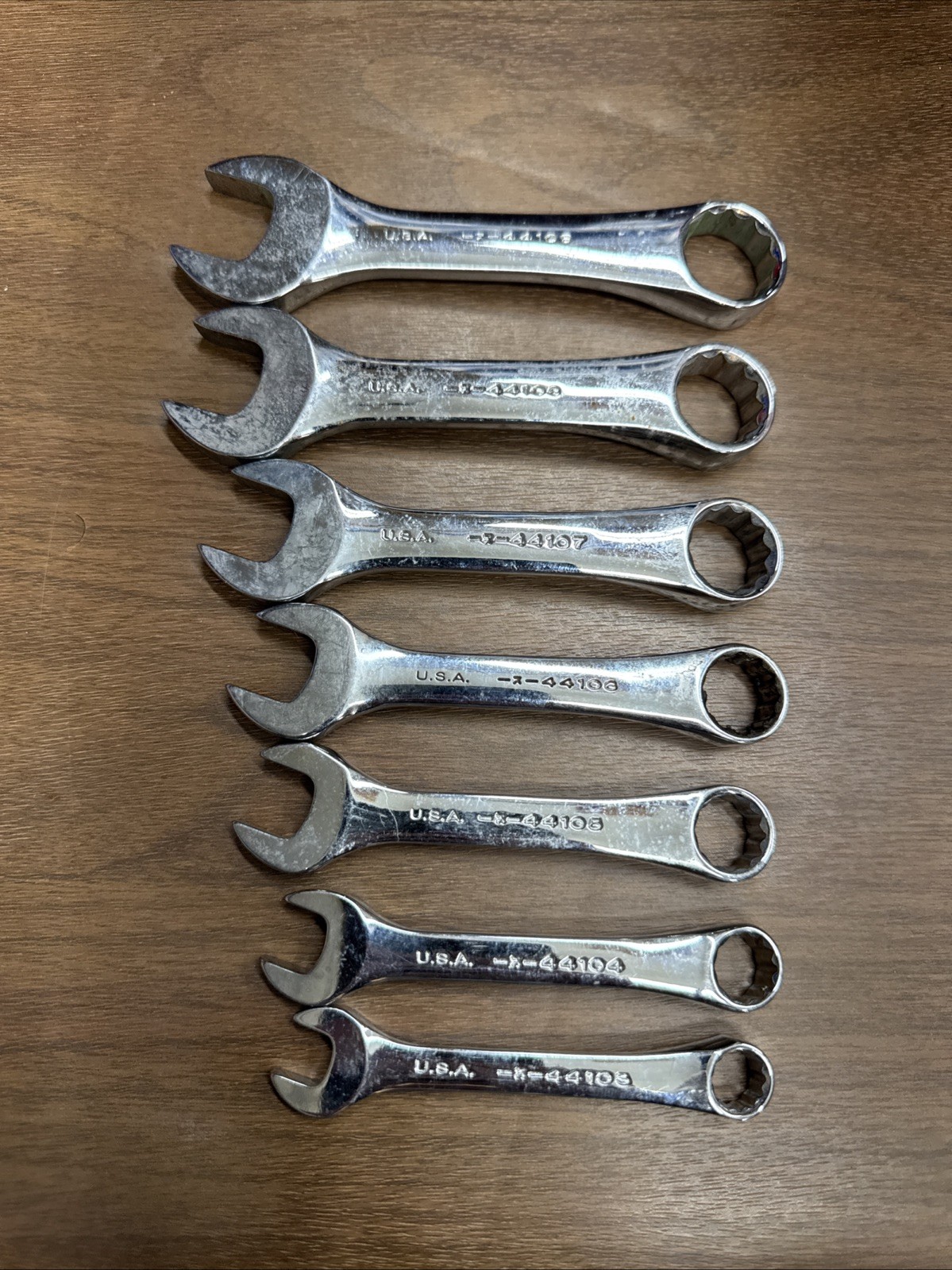 Craftsman SAE Short Stubby Combination Wrench Set USA 7 Piece