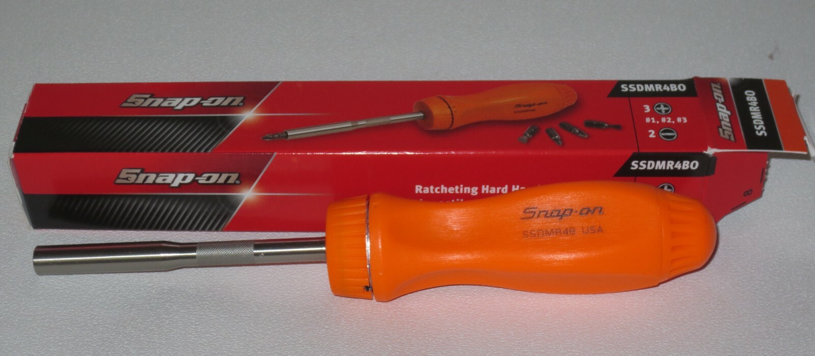 NEW Snap-on ORANGE Ratcheting Screwdriver SSDMR4BO *ORANGE HANDLE* New In Box!