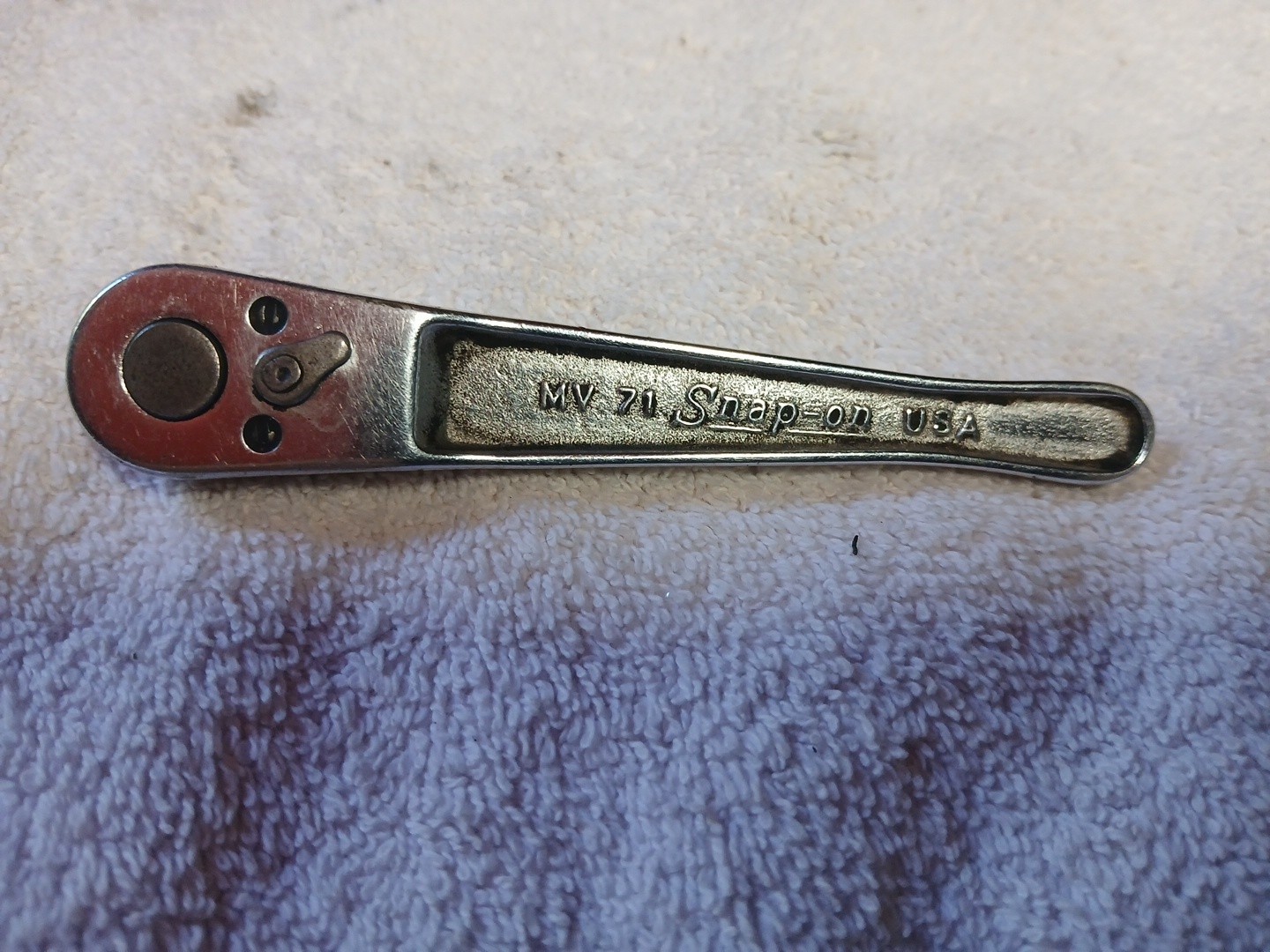 Vintage Snap On Tools MV71 1/4″ Drive Ratchet Nice Clean Working Condition