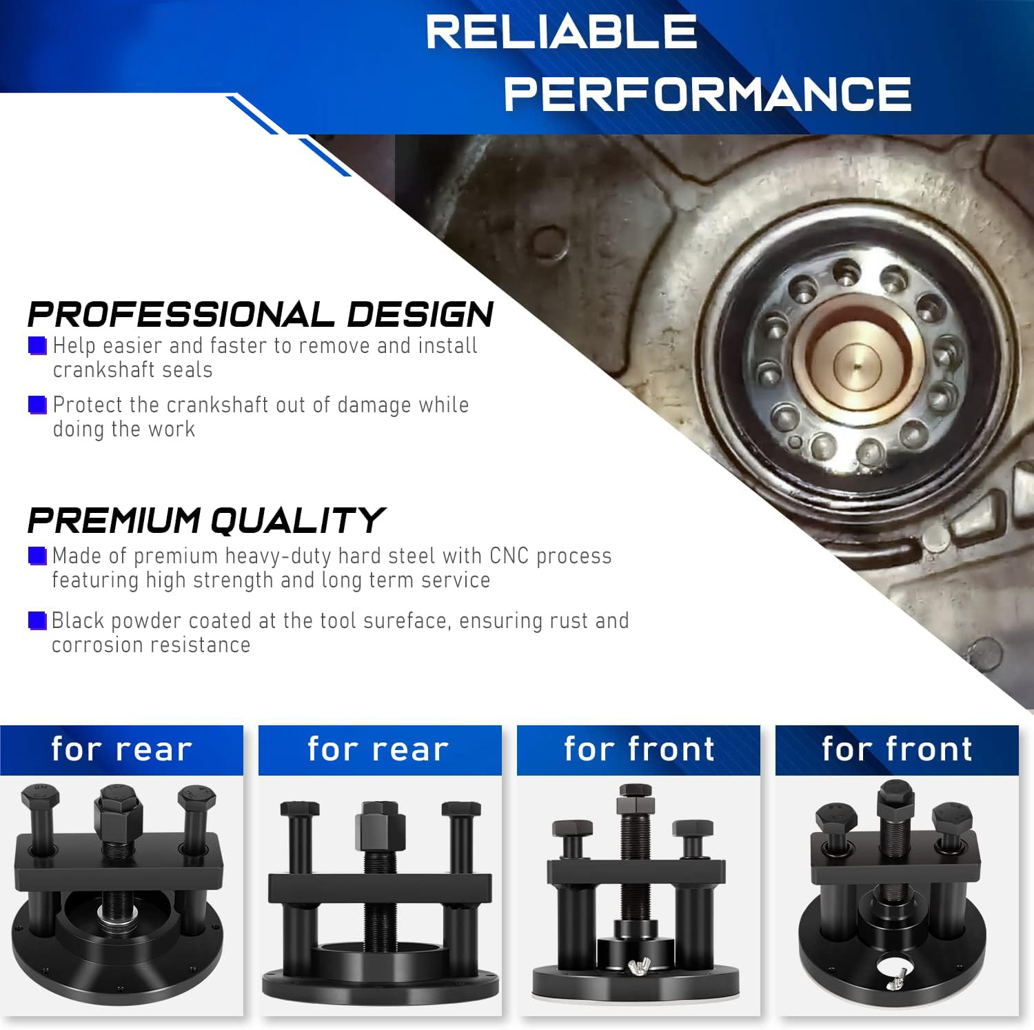 Front & Rear Crankshaft Seal Remover/Installer Tool for Detroit Diesel DD13 DD15