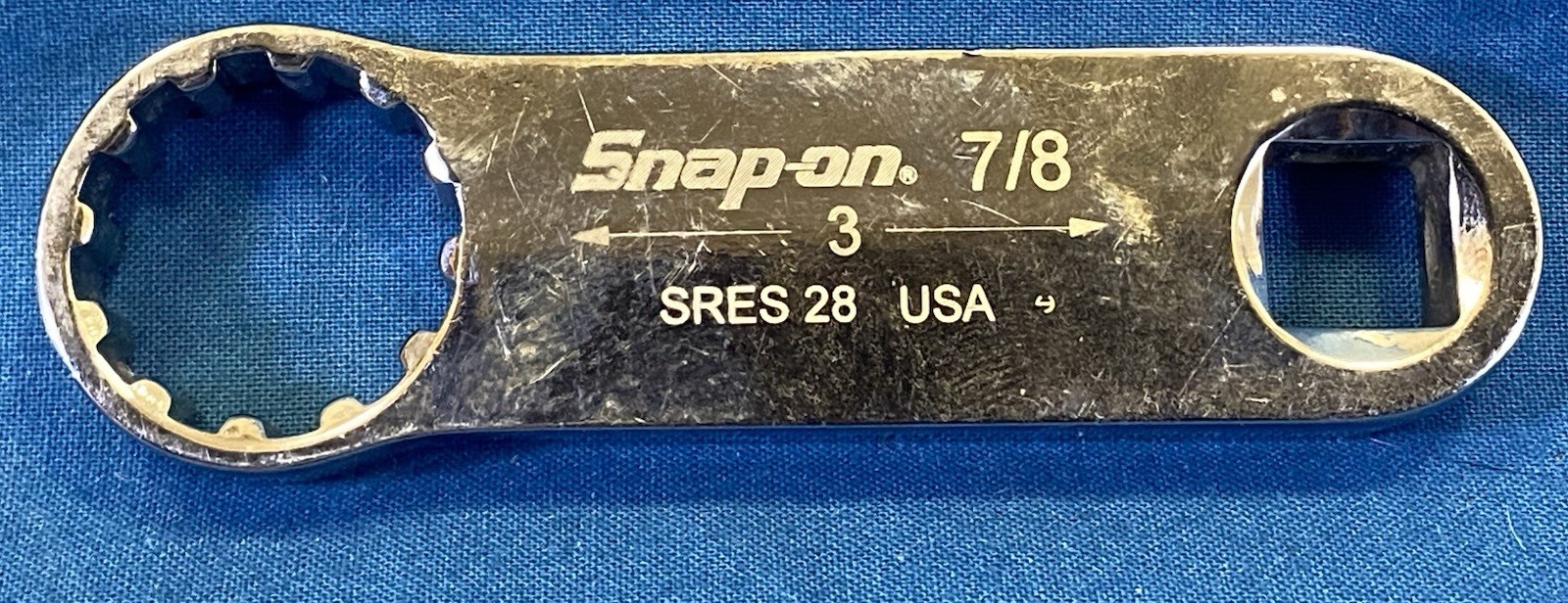 Snap On SRES28 Torque Adapter 1/2″ Drive 7/8″ #28 Spline Used Once