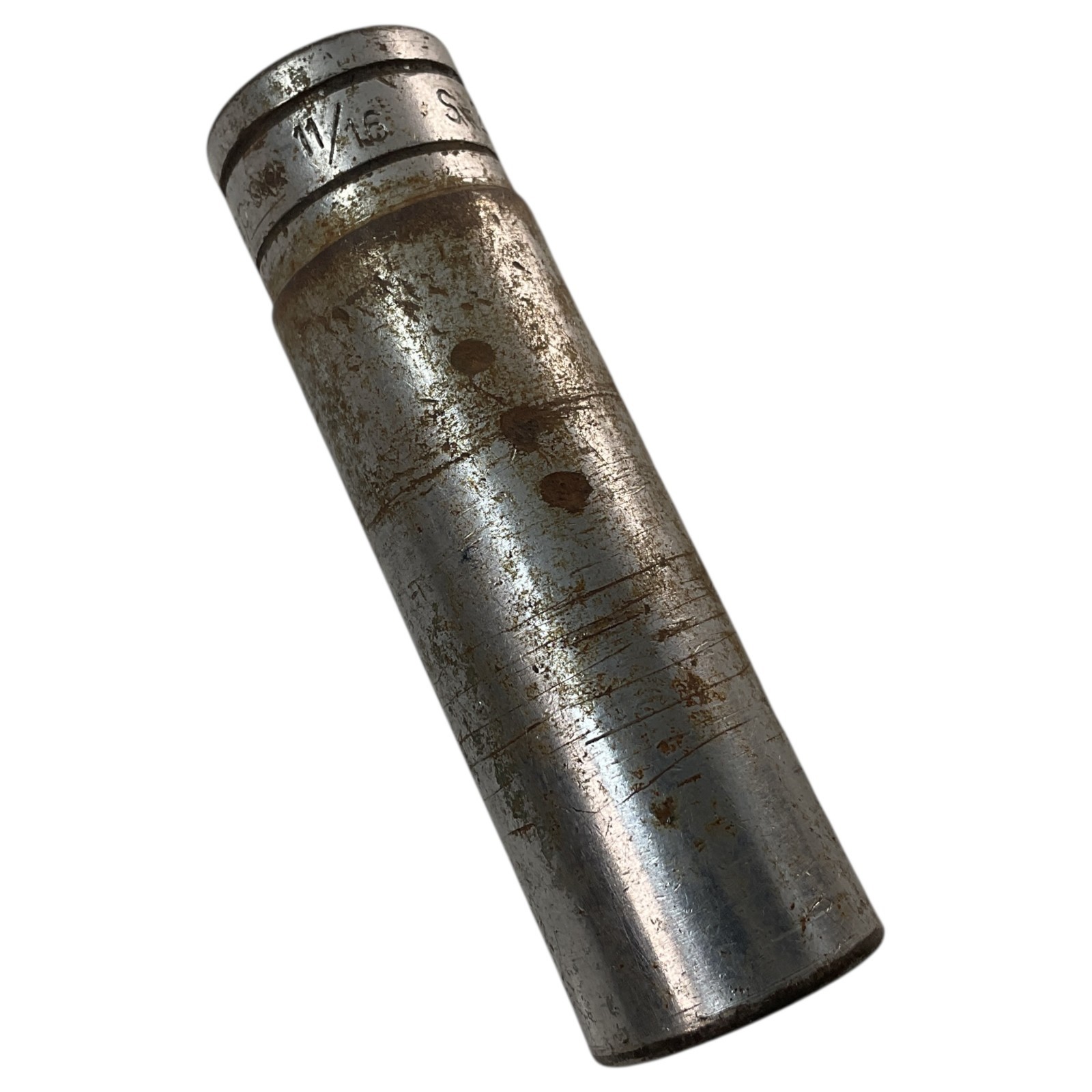 Snap-On Deep Socket 11/16″ S-221 1/2″ Drive Chrome As Pictured Mechanic As Is