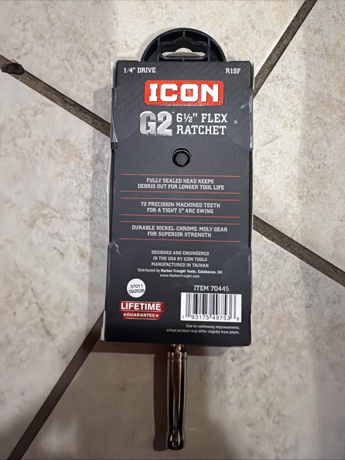 ICON R1SF G2 1/4″ Drive 6 1/2″ Flex Ratchet NEW FREE SHIPPING📦