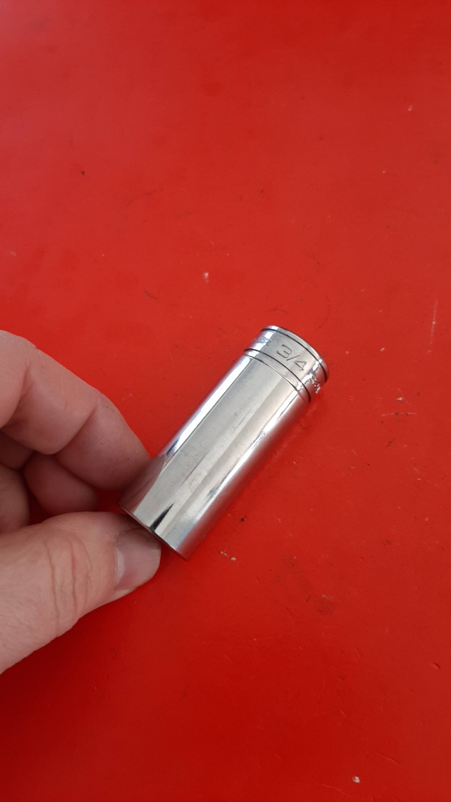 Snap-on Tools USA SFS241 3/8″ Drive 3/4″ 6pt Point Deep Chrome Socket Engraved