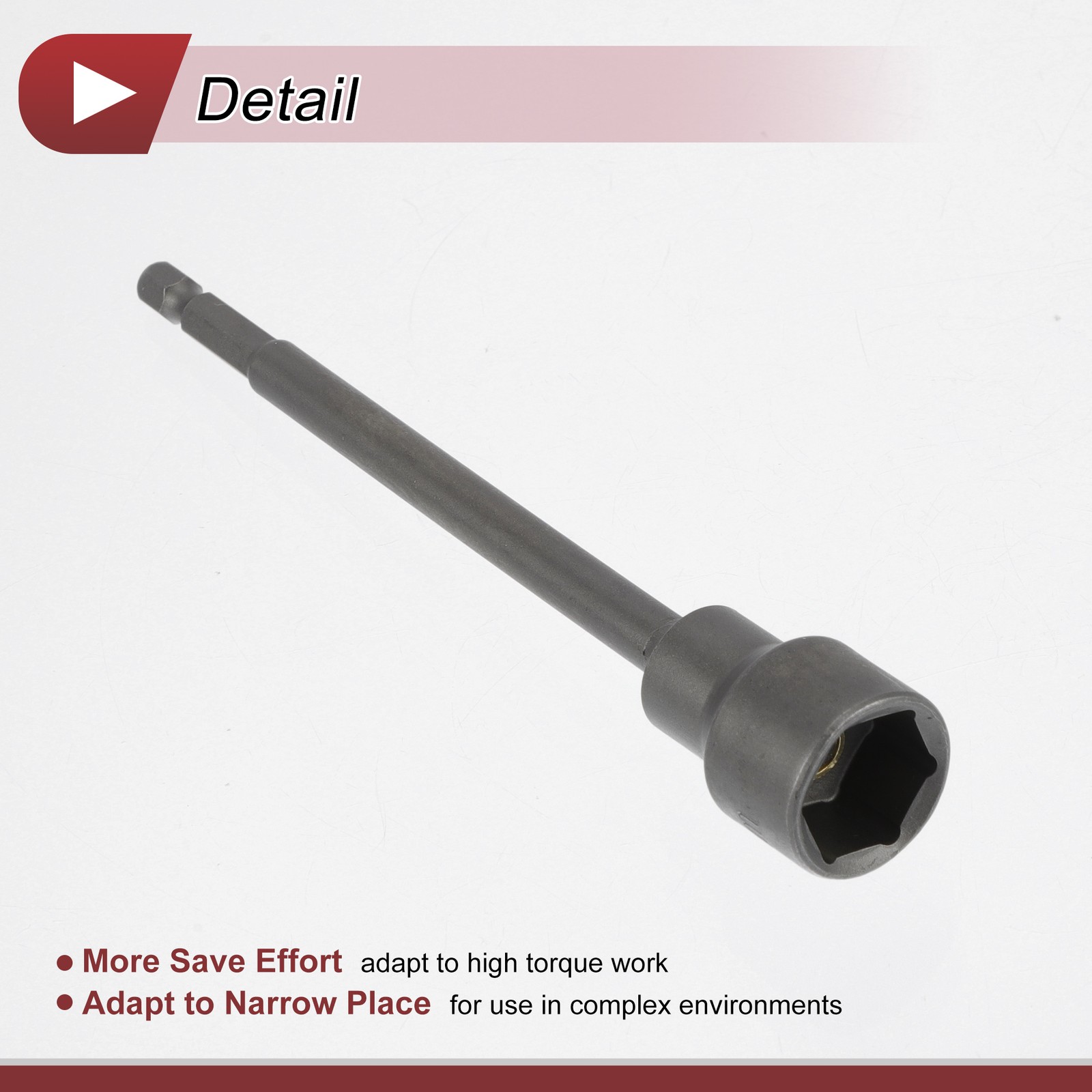 Universal Impact Socket 17mm 6 Point 150mm CR-MO Silver Tone 1 Pc