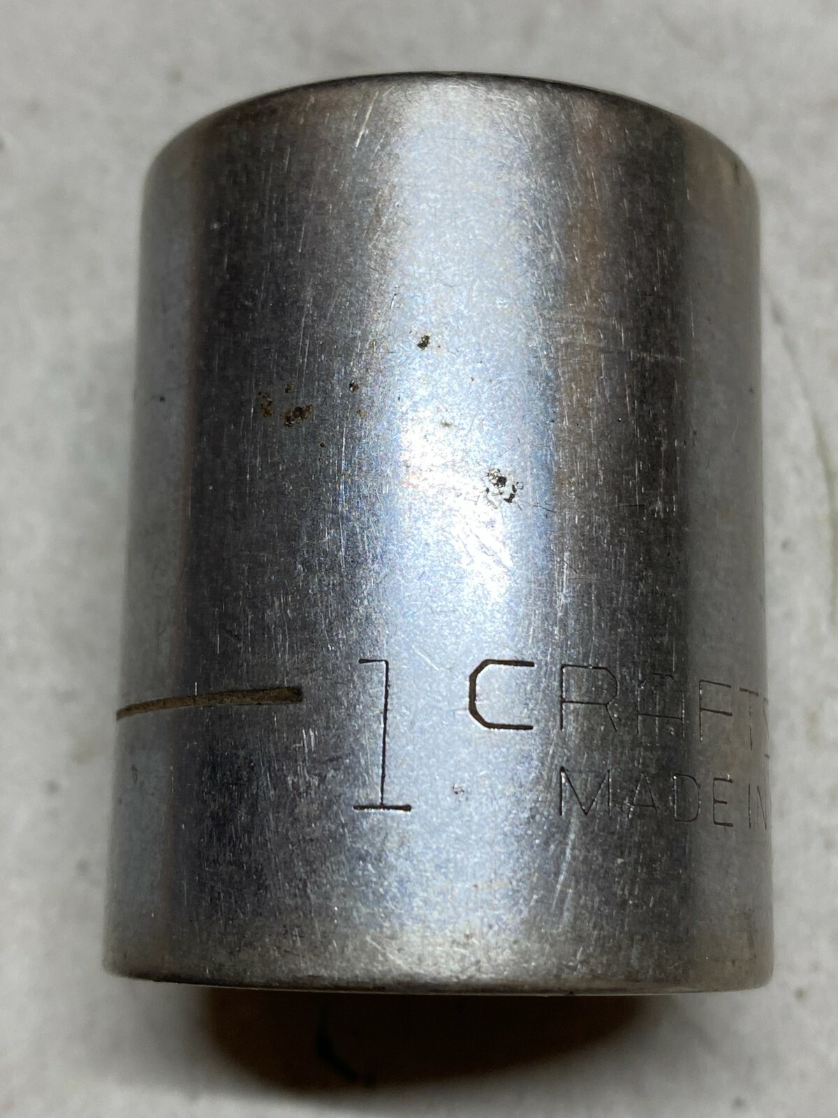 Vintage 70’s-80’s Craftsman 1″ Shallow Chrome 1/2″ Drive 12 Point Socket # 47514