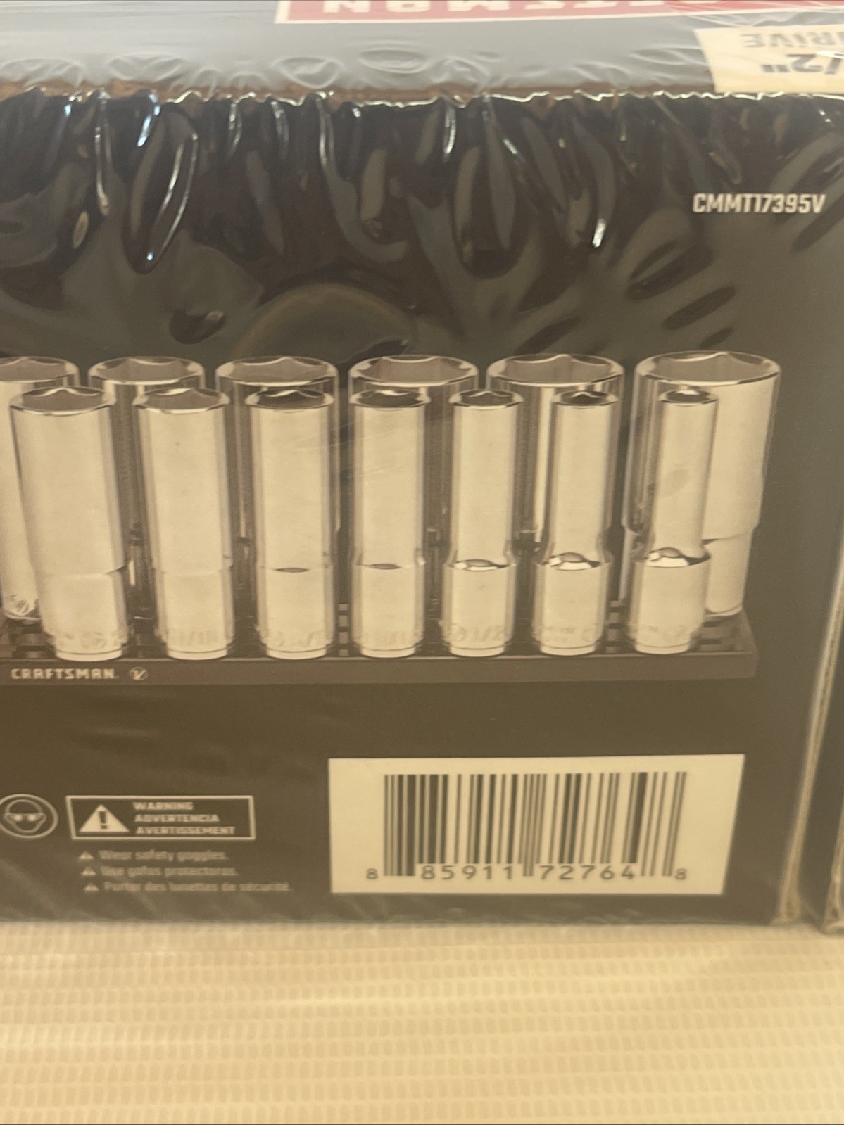 Craftsman V-Series 1/2″ Drive 13 Piece SAE Deep Socket Set CMMT17395V