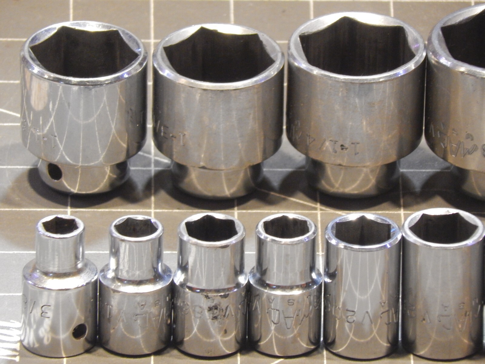 Mac 19 OF 20Pc SAE 1/2″ Drive Shallow Socket Set 3/8″ 1 9/16″ 6Pt Dr V Chrome