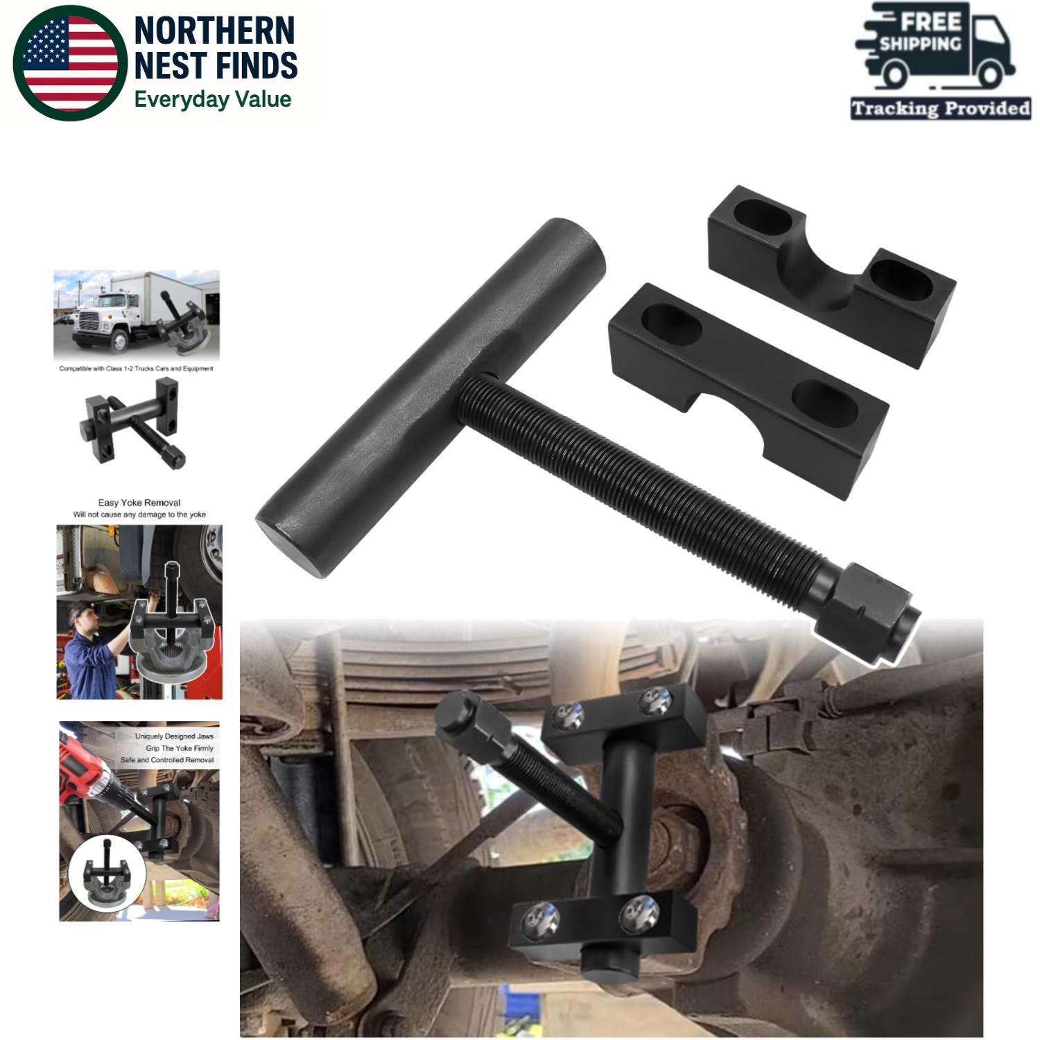 Durable High-Grade Steel Yoke Removal Tool – Safe & Easy Operation for Trucks