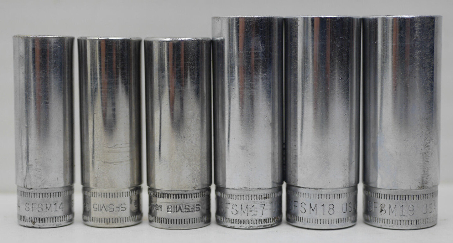 Snap-On SFSM Metric 3/8″ Drive 6pt Deep Socket Set 9mm-19mm – 11Pc (O20324-2 EO)