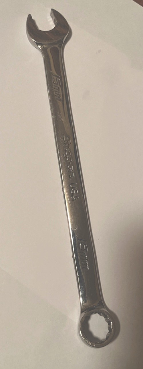 Snap On 15mm Open End 12Point Combination Wtench Part#SOEXM15 VGC