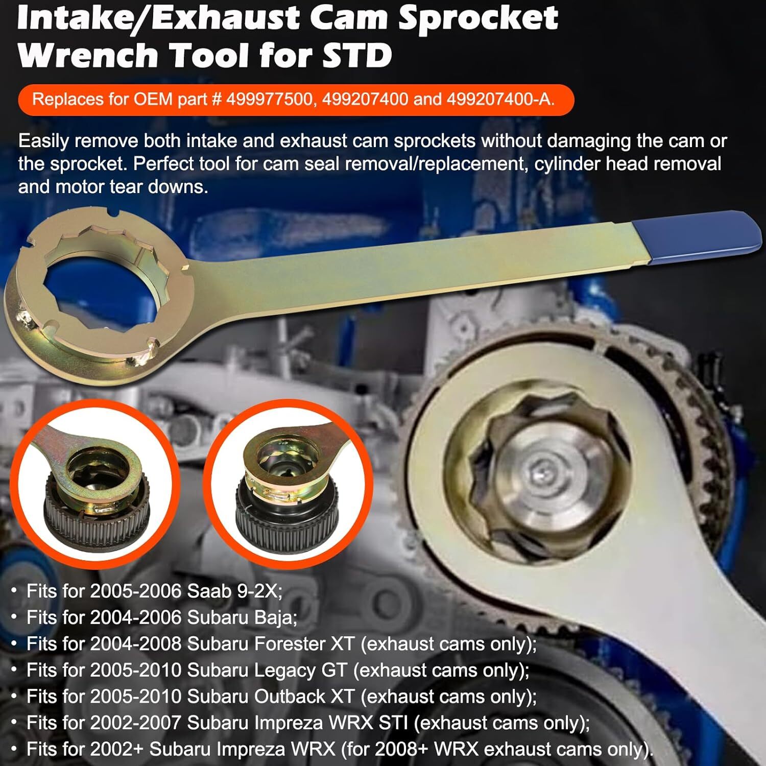 Cam Gear Lock Tool+Crank Pulley Tool+STD Cam Sprocket Tool Kit For Subaru STD