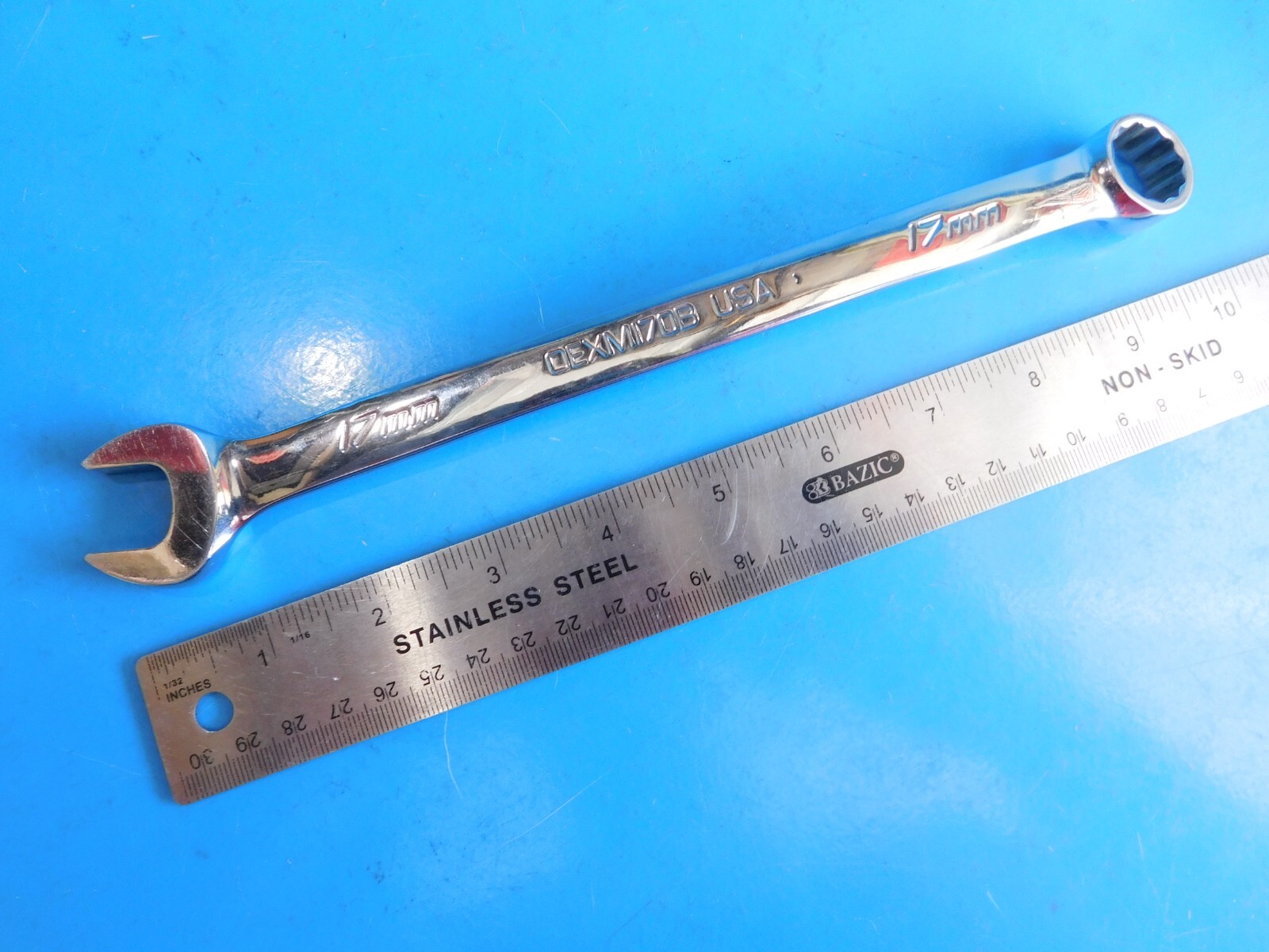 USED,SNAP ON TOOLS ( 17 MM ) COMBO WRENCH , PART #OEXM170B