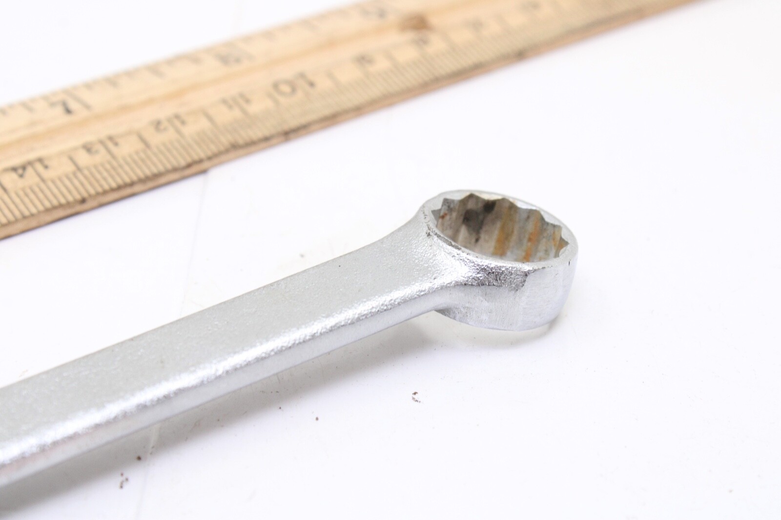 Snap-on OEXV180 9/16″ SAE Satin Chrome Short Combination Wrench USA