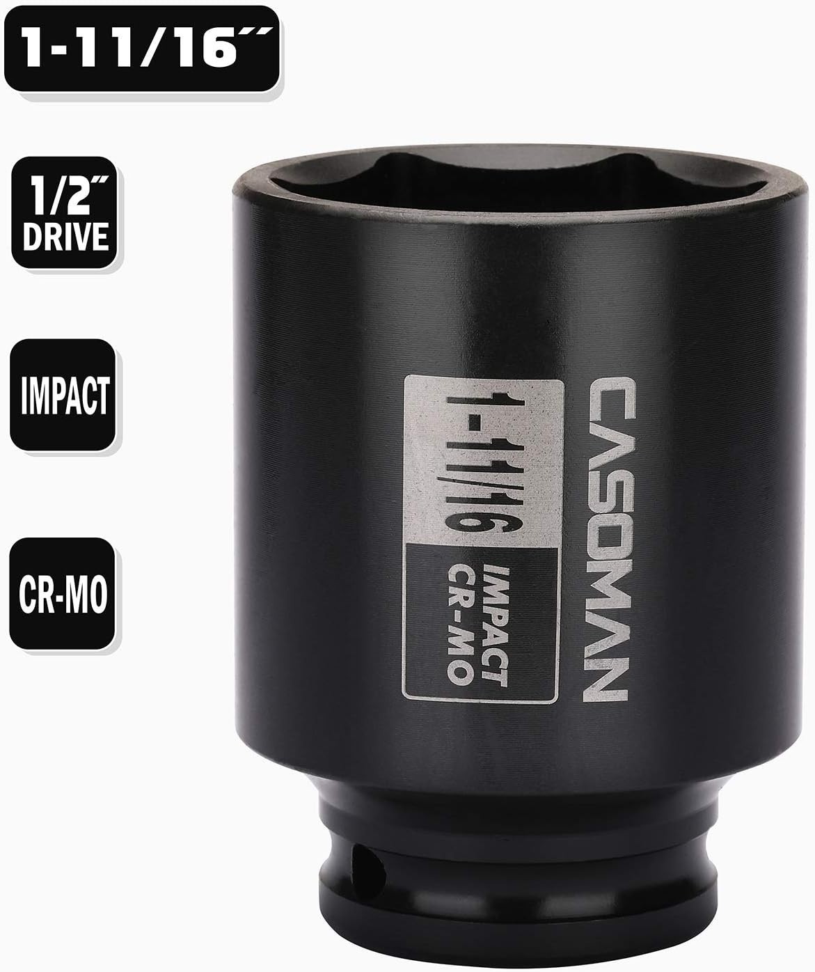 Professional 1-11/16” Deep Impact Socket – 6-Point Design & Easy Handling