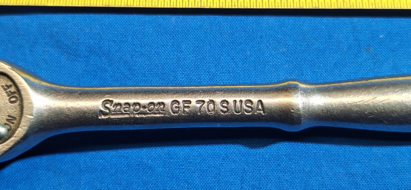 Old Logo Snap-On GF70S 7″ LONG Vintage 3/8″ drive ratchet industrial WORKING