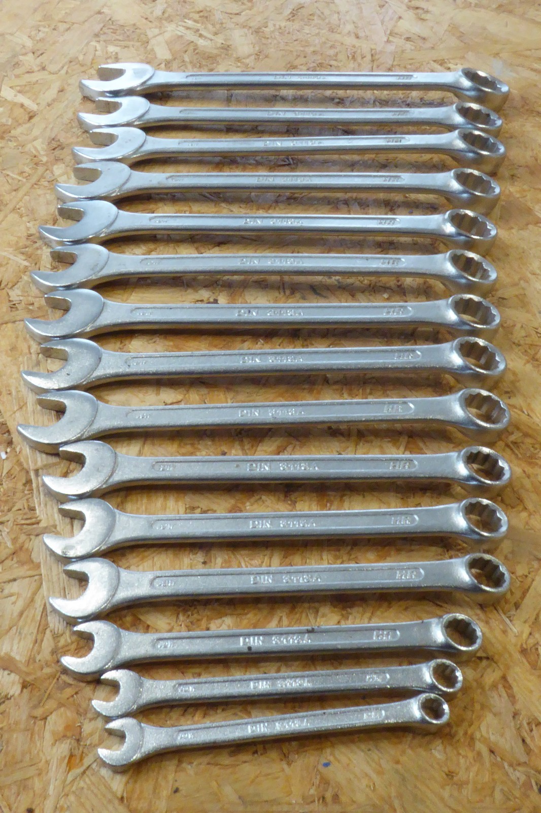 DIN 3113A set 15 metric combination spanners 6-24mm see listing for all sizes