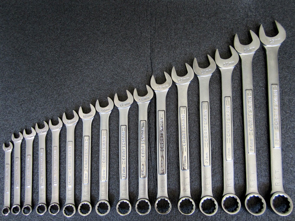 Vintage Craftsman 15pc Metric Combination Wrench Set 9mm to 25mm Made in USA