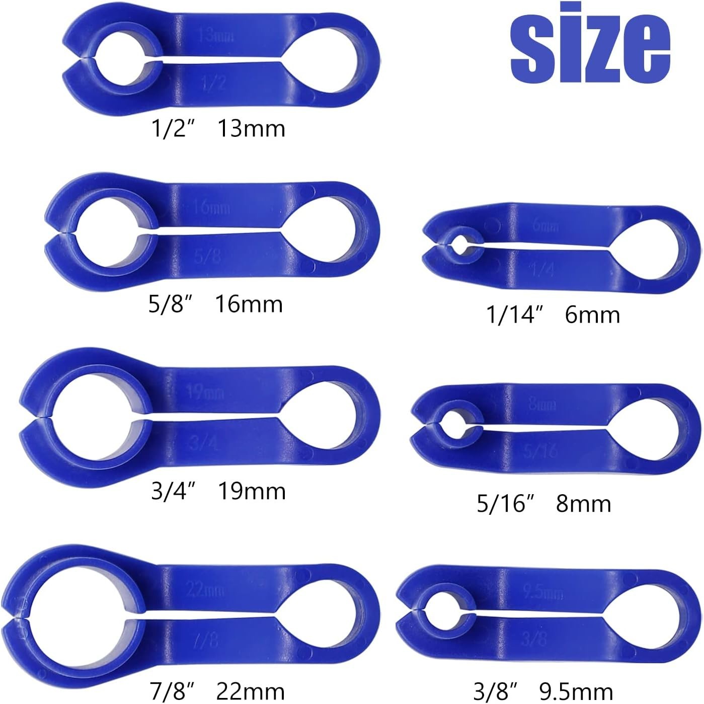 7 Sizes Fuel Line Disconnect Tools Replacement for Multiple Car Brands