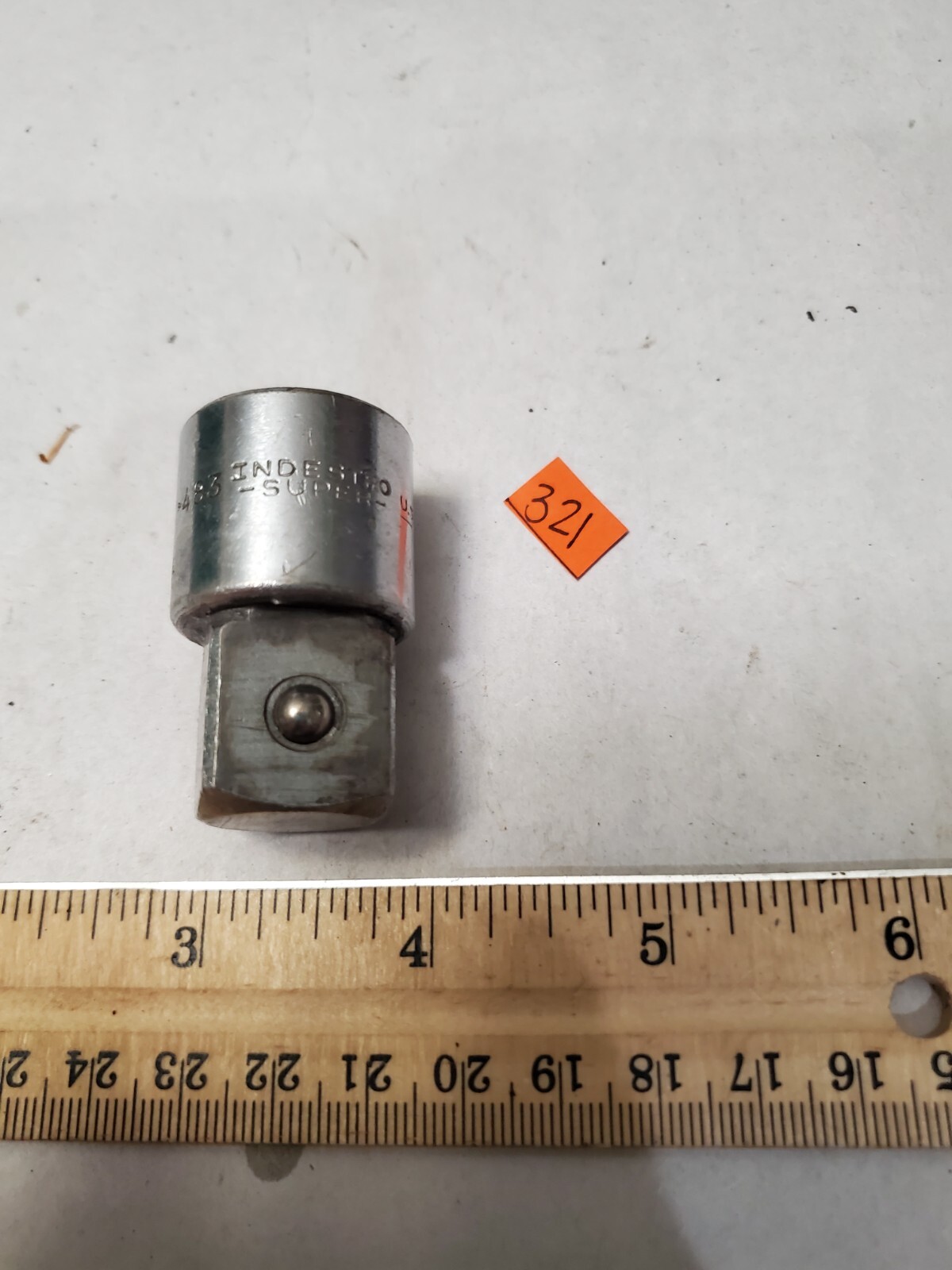 Vintage Indestro Super – 483 Adaptor – 1/2″ F To 3/4″ M Socket Ratchet Tool