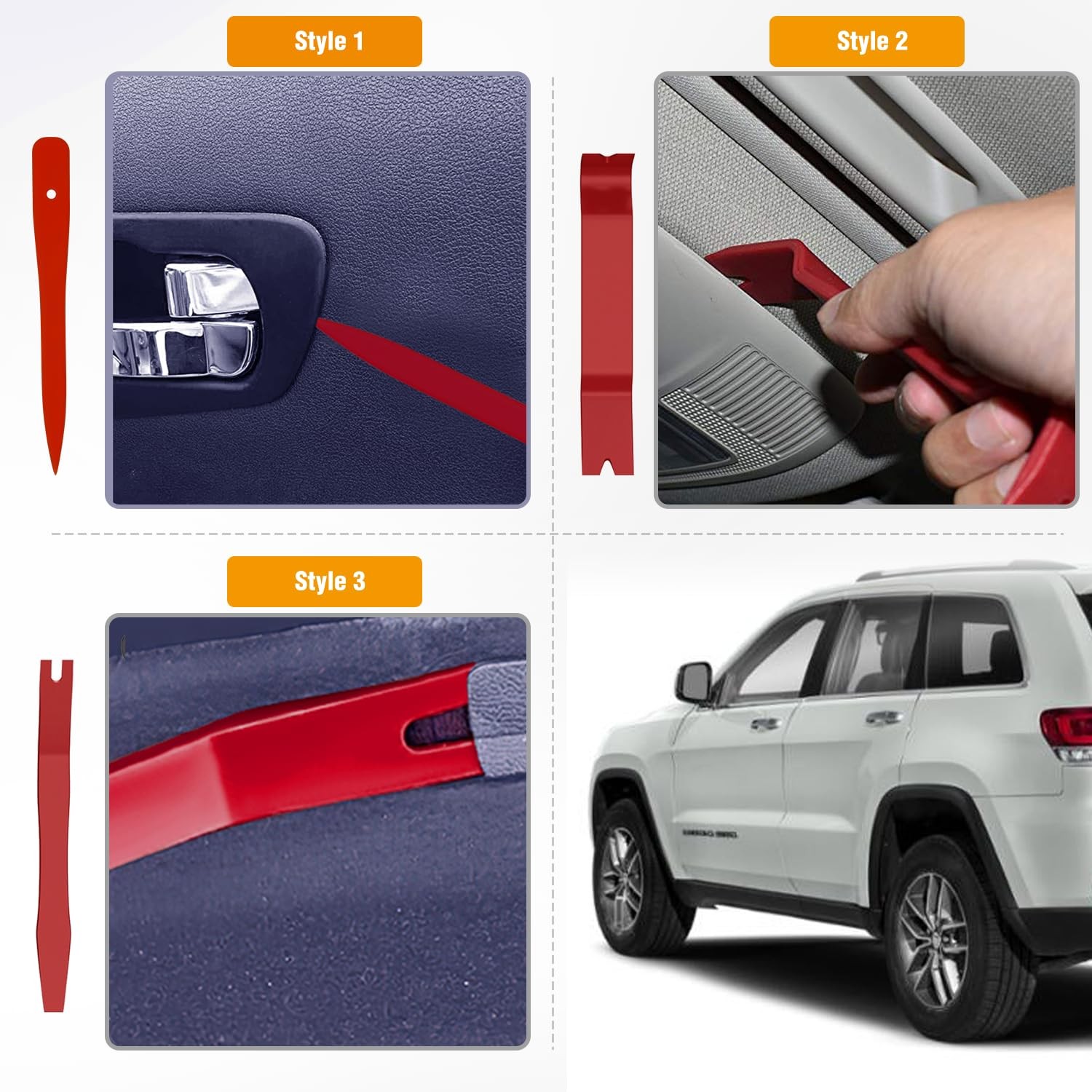 Auto Trim Removal Tool Kit 6PCS NoScratch Car Fastener Remover Set