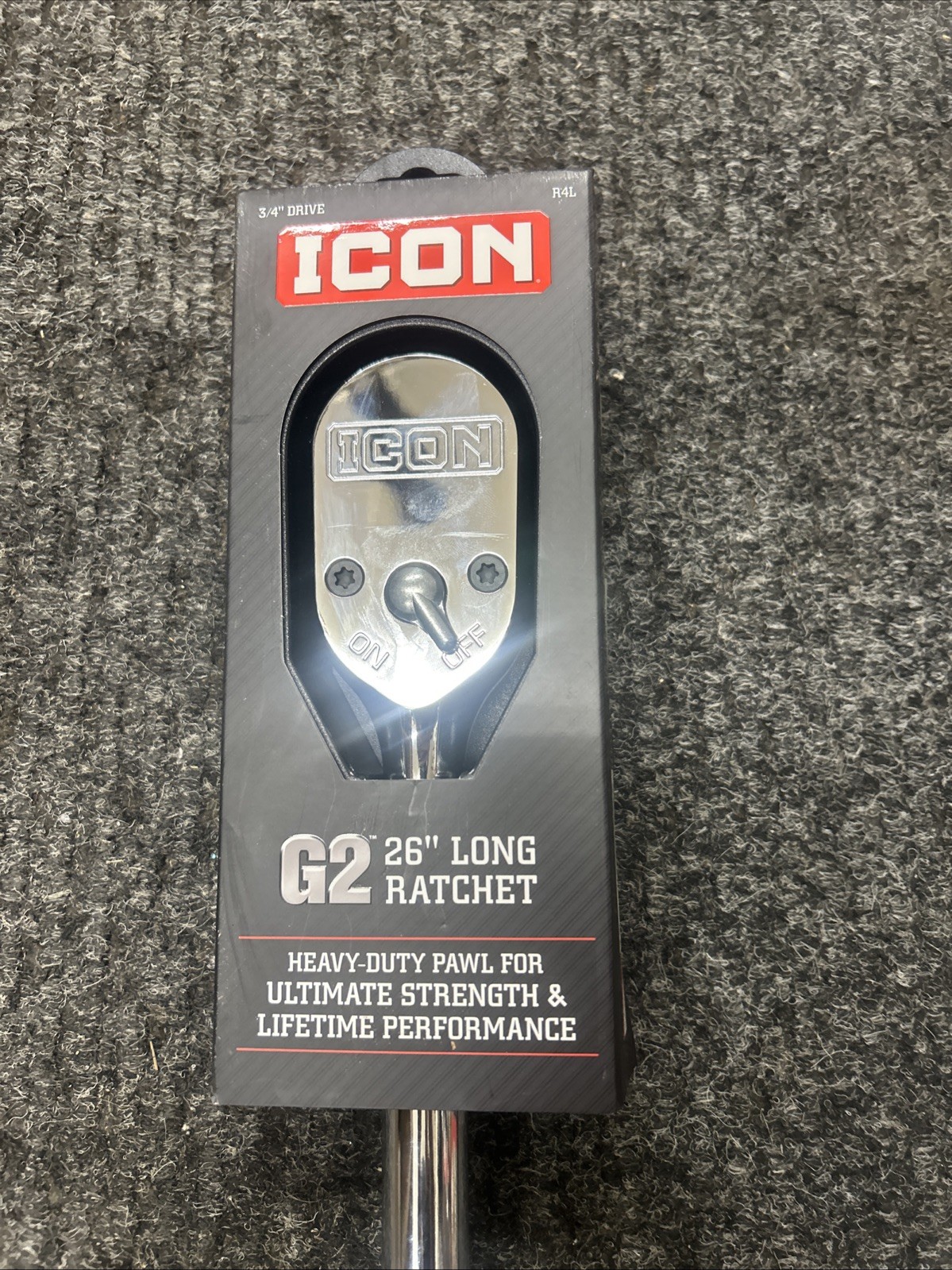 New ICON G2 Series 3/4 Drive R4L Ratchet Long Handle 26 Inches Long