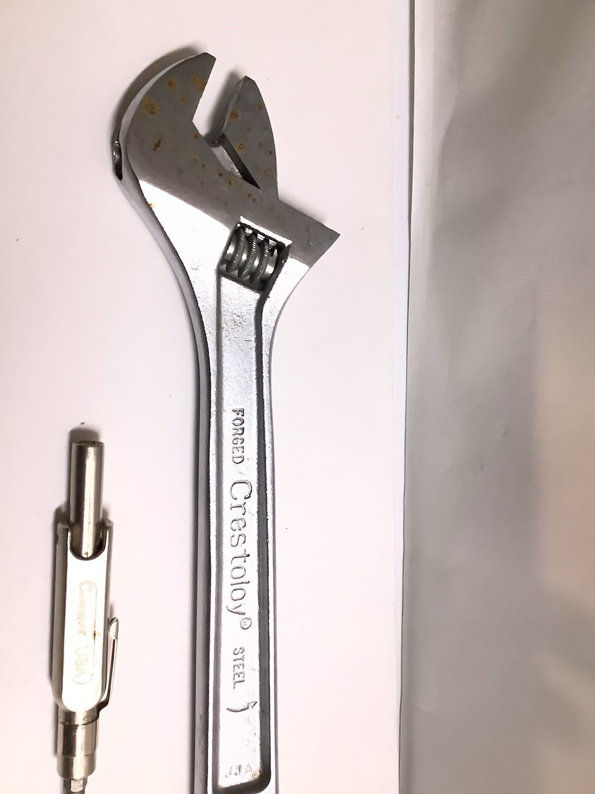 Vintage Crestoloy wrench USA & 7-1 Multi folding pocket screwdriver crescent