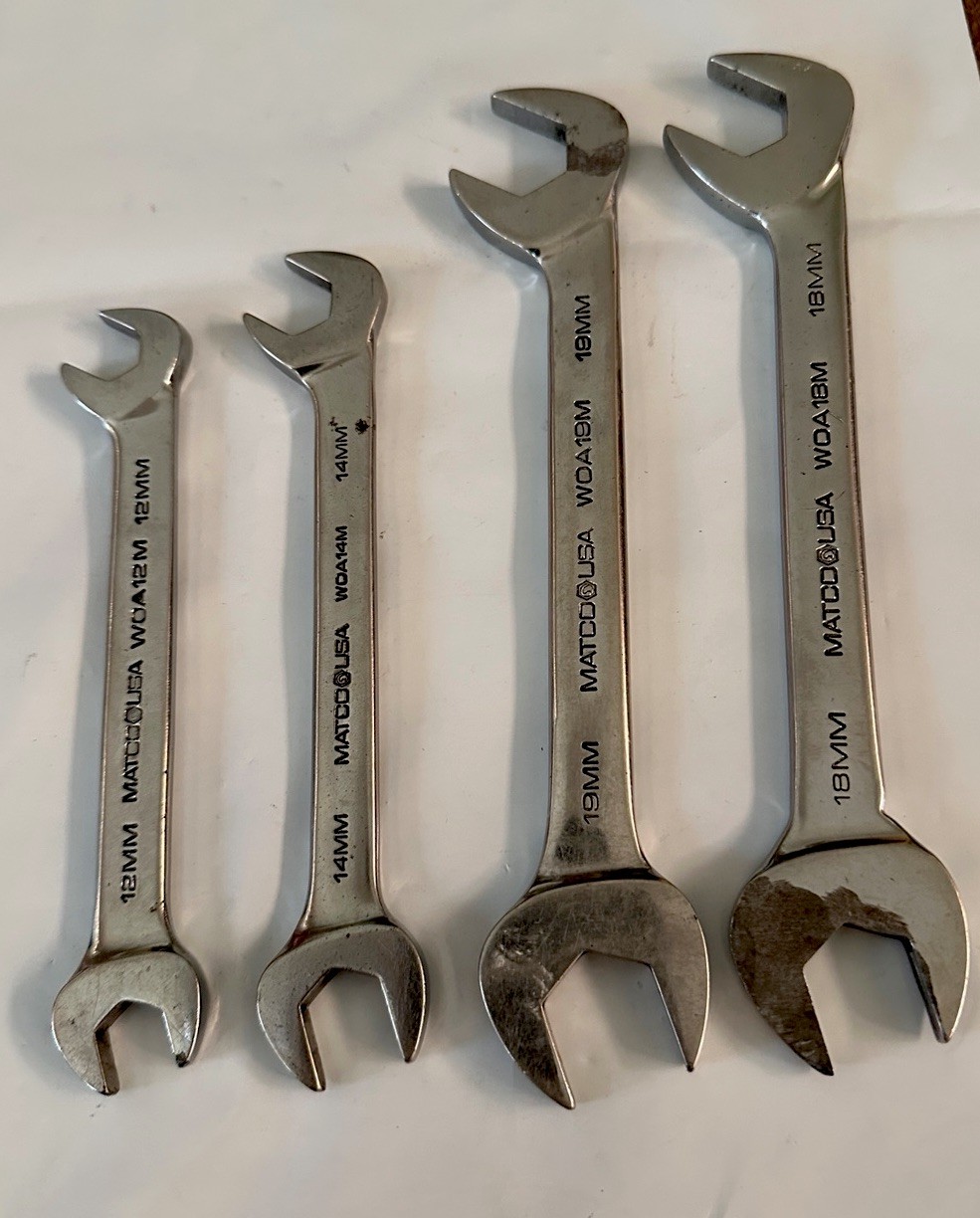 Matco WOA Series Metric Wrenches Open End And Angle 12 15 18 19