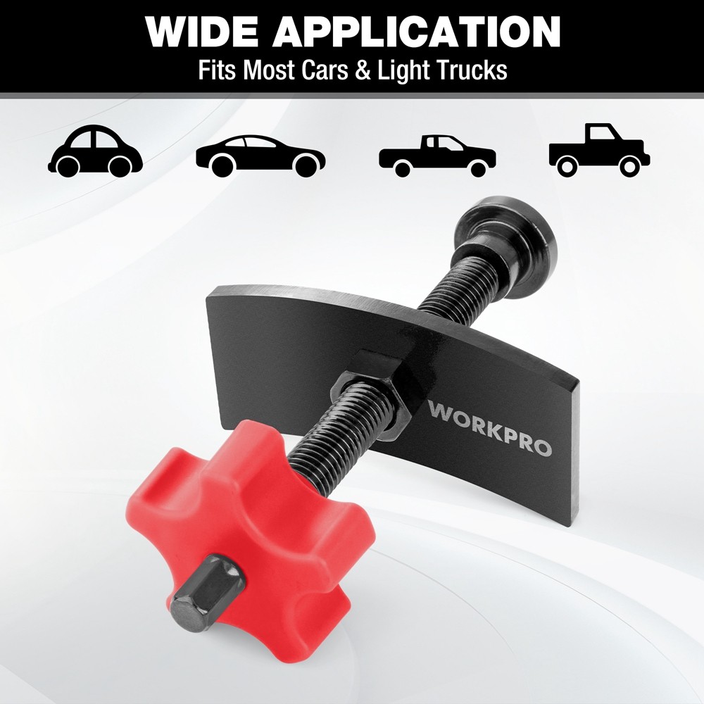 WORKPRO Heavy Duty Disc Brake Pad Spreader Brake Caliper Compression Tool Piston