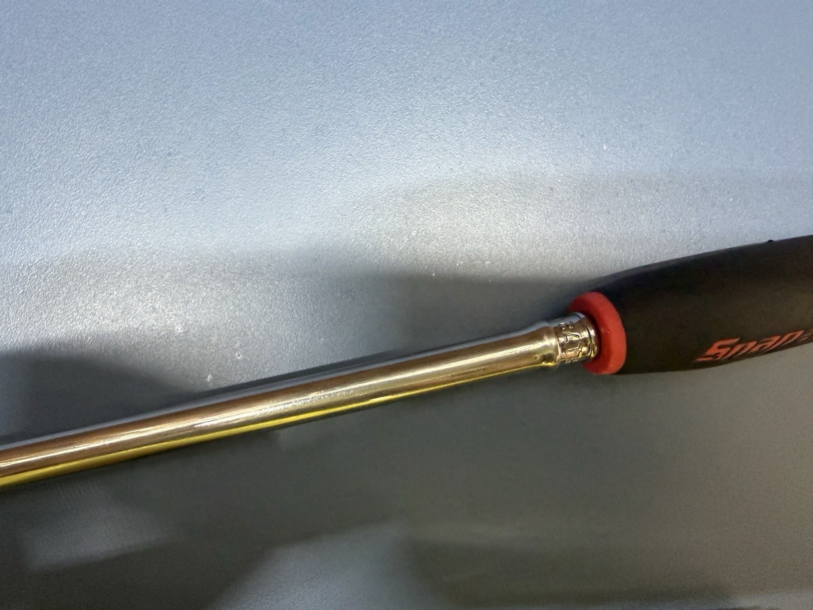 Snap-On Dual 80 1/4″ Drive XL Ratchet Red Soft Grip Extra-Long Handle THLL72 USA