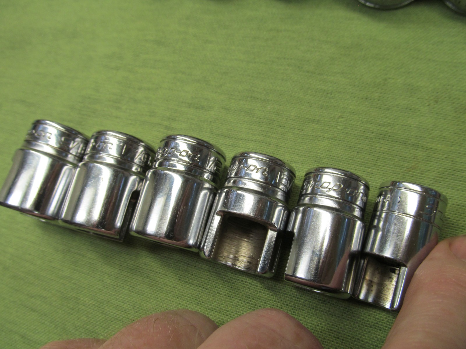 11pc Snap-on 3/8″ drive Weatherhead Socket Set – 3/8″ thru 25/32″ – USA