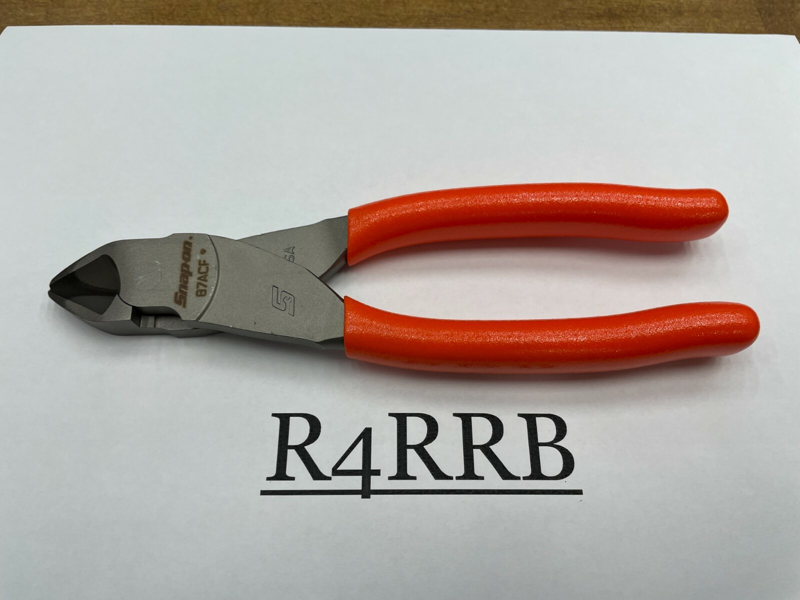 Snap-On Tools USA NEW ORANGE Soft Grip 7″ VECTOR EDGE Diagonal Cutter 87ACFO
