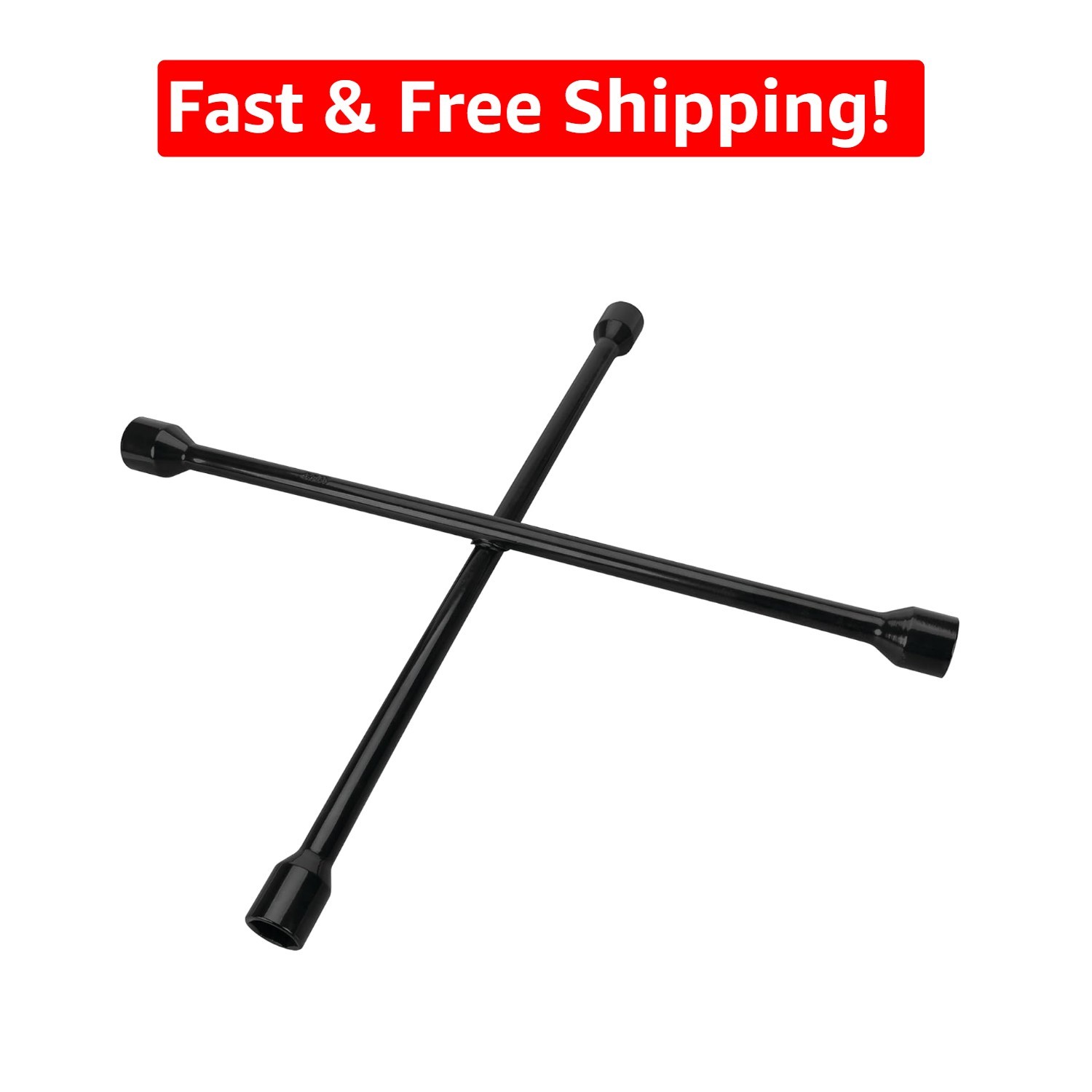 Durable 22-Inch 4-Way Lug Wrench with Four Sizes – Essential for Every Driver
