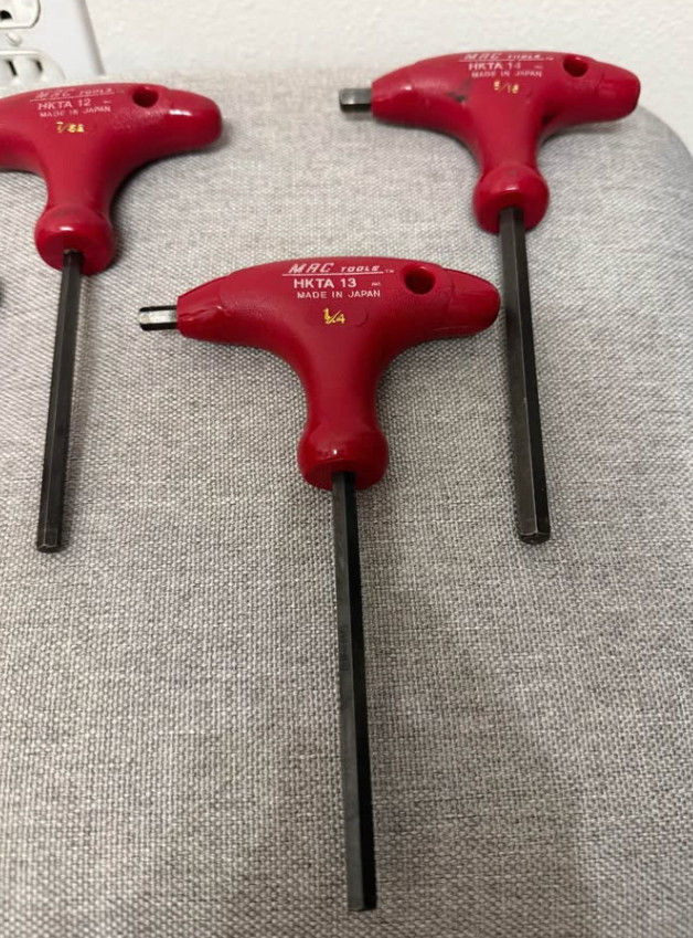 Mac Tools, Rare Japanese «T» Handle, SAE Set…