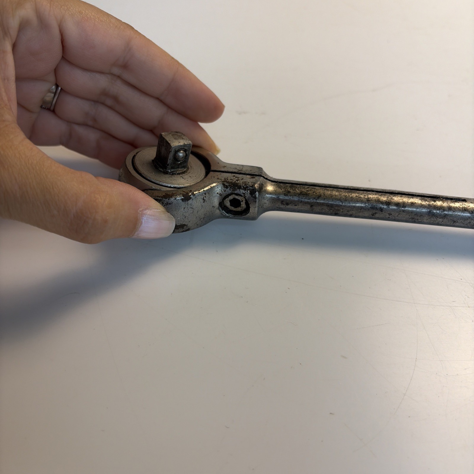 Vintage SK Wayne Roto Ratchet 3870 3/8 Drive Swivel Head Knurled USA