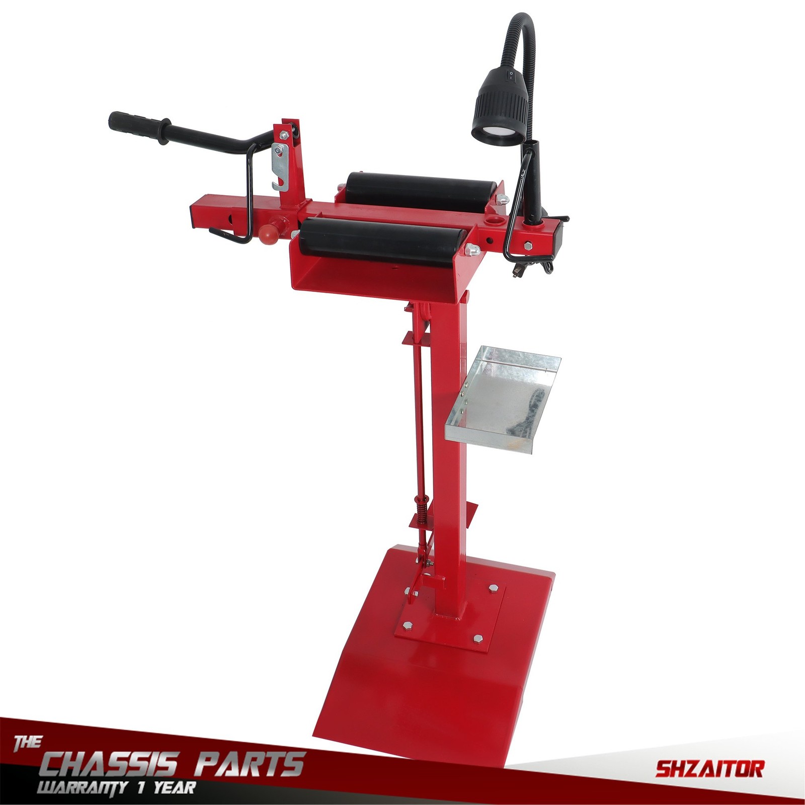 Portable Tire Changer with Adjustabl LED Light and 7-speed Control Tire Spreader