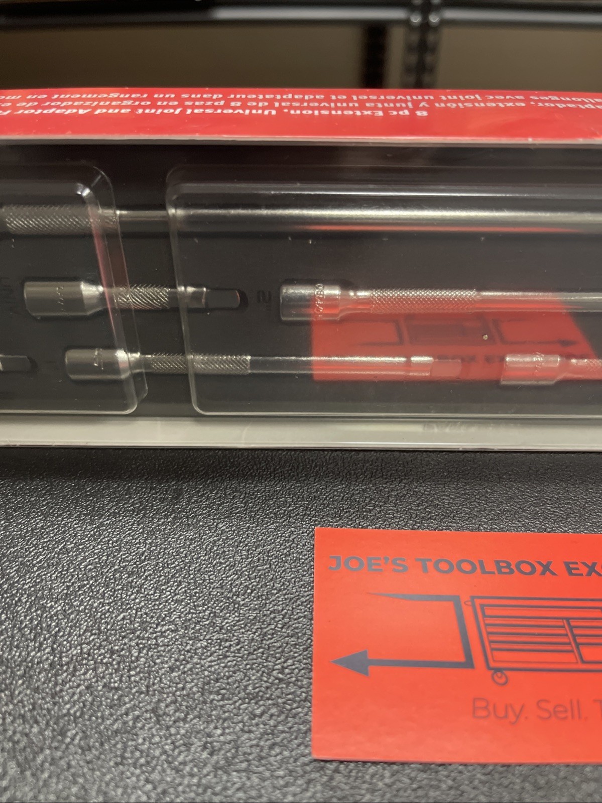 Snap-on Tools NEW RED Foam 8pc 1/4″ Drive Extension & Adaptor Foam Set 108TMXAFR