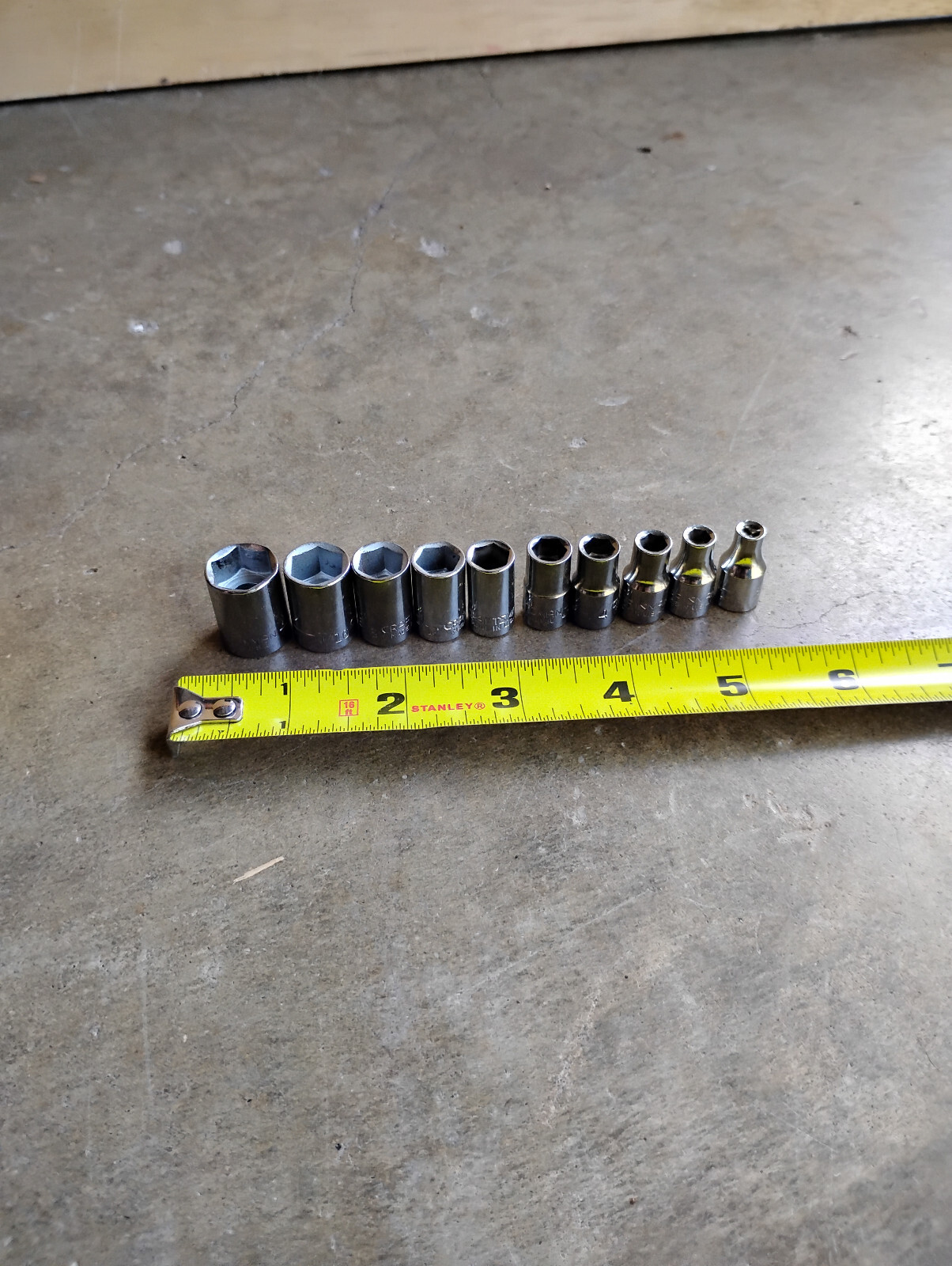 Craftsman USA 1/4″ Drive 10-Piece 6-Point Socket Set 1/2″- 5/32″ G Series USA